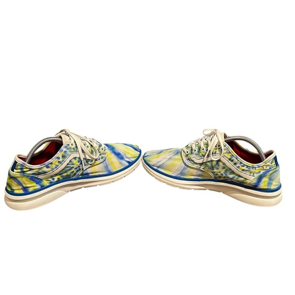 Vans Iso 2 Blue Green Hand Tie-Dye Upcycled Canvas Shoes Men's Size 10 - Picture 6 of 9